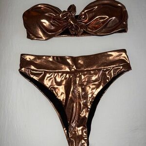 Metallic Bronze Bikini Set